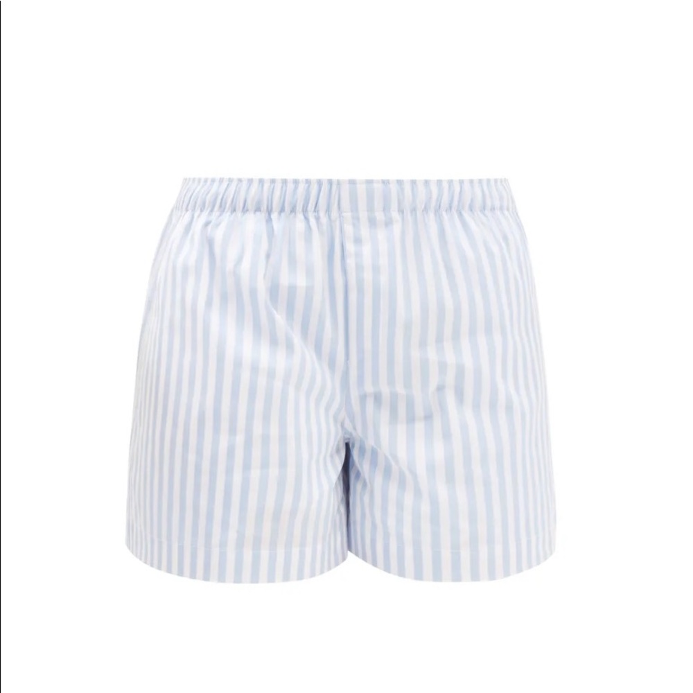 WARDROBE.NYC Blue Stripe Cotton Poplin Shorts XS